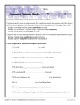 Complement vs. Compliment - Commonly Confused Words Practice Worksheet