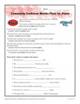 Plain vs. Plane - Commonly Confused Words Worksheet Activity