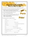 Pore vs. Pour vs Poor – Commonly Confused Words Worksheet