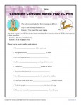 Pray vs. Prey - Commonly Confused Words Worksheet Activity