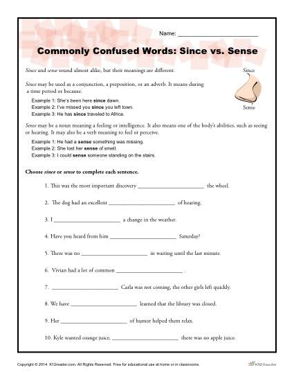 Commonly Confused Words - Sense vs since