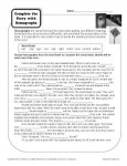 Complete the Story with Homographs - Free, Printable Worksheet