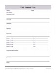Printable Lesson Plan Template - Complex Unit