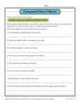 Compound Direct Objects Worksheet