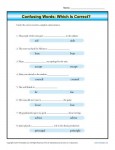 Confusing Words Worksheet Activity - Which is Correct?