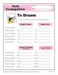 Printable Verb Conjugation Worksheet - To Dream