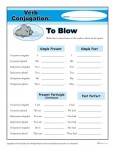 Free, Printable Verb Conjugation Worksheet - To Blow