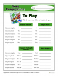 Printable Verb Conjugation Worksheet - To Play