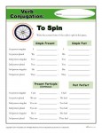 Printable Verb Conjugation Worksheet - To Spin