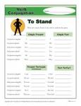 Printable Verb Conjugation Worksheet - To Stand