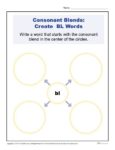 Consonant Blends Worksheet Activity - Create BL Words