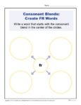 Consonant Blends Worksheet Activity - Create FR Words