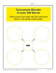 Consonant Blends Worksheet Activity - Create SM Words