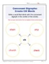 Consonant Digraphs: Create CH Words