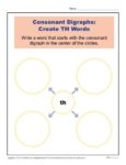 Consonant Digraphs Worksheet Activity - Create TH Words
