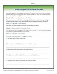 Misplaced Modifier Worksheet