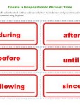 Create a Prepositional Phrase Activity - Time