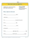 Adjective Worksheet Activity - Describe it With an Adjective!