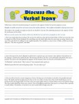 Discuss the Verbal Irony - Printable Worksheet Exercises