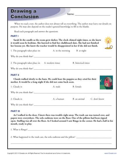 Free, Printable Drawing Conclusions Activity