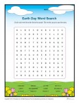 Printable Earth Day Word Search Activity