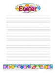 Easter Lined Writing Paper for Kids