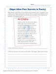 Edgar Allen Poe - Secrets in Poetry Printable Activity
