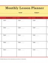 Monthly Lesson Plan Template – Elementary