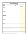 Weekly Lesson Plan Template with Standards – Elementary