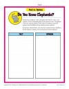 Fact vs. Opinion Worksheet Activity: Do You Know Elephants?