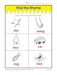 Find the Rhyme Vowel Activity for Kids!