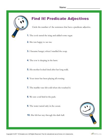 Which of These Sentences Have a Predicate Adjective?