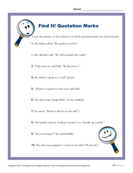 Which of These Sentences Use Quotation Marks Correctly?