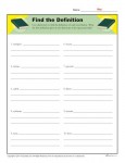 Using the Dictionary Prinbtable Activity - Find The Definition