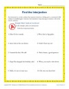 Interjection Worksheet - Find the Interjection