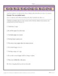 Predicate Adjective Worksheet Activity - Find the Pieces!