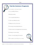 Which of These Sentences have Sentence Fragments?