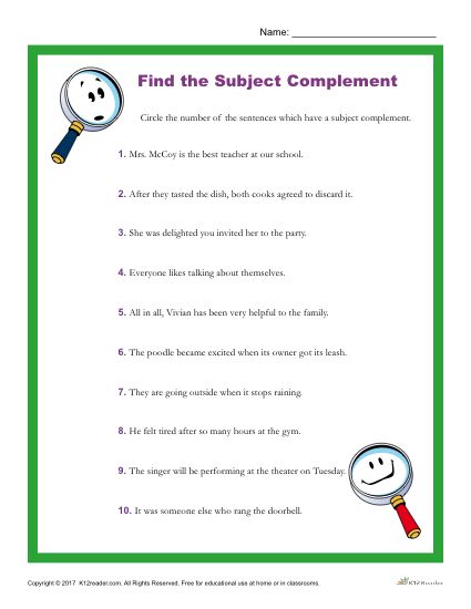 Which of These Sentences Have a Subject Complement?