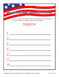 Printable Fourth of July Acrostic Poem Activity