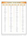 Fry Instant Word List 8th hundred