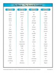 Sight Words List - Free, Printable Fry Word List - 7th 100