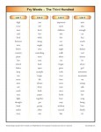 Sight Words List - Free, Printable Fry Word List - Third 100