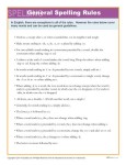 High School Spelling Words - General Spelling Rules