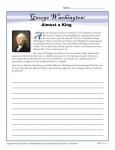 Washington's Birthday Printable Activity - Almost a King