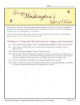 Washington's Birthday Printable Activity - List of Rules