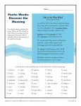 Discover the Meaning of Poetic Words Activity