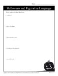 Halloween Figurative Language Activity Worksheet