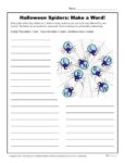 Halloween Make a Word Activity Worksheet