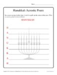 Hanukkah Acrostic Poem Activity