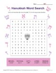 Hanukkah Word Search Printable Activity